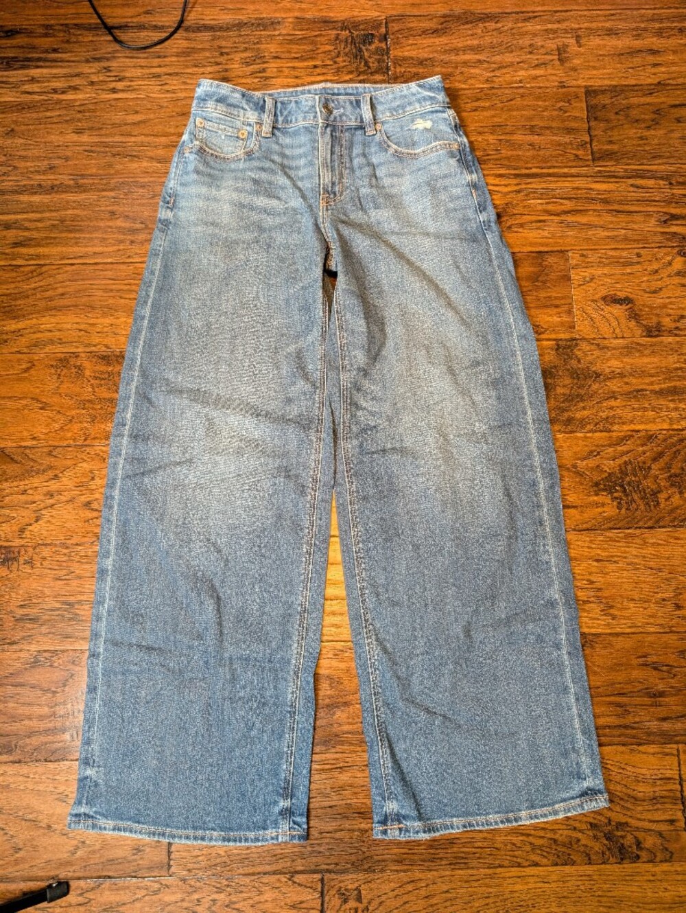 American Eagle Baggy Wide Leg Jeans Size 0